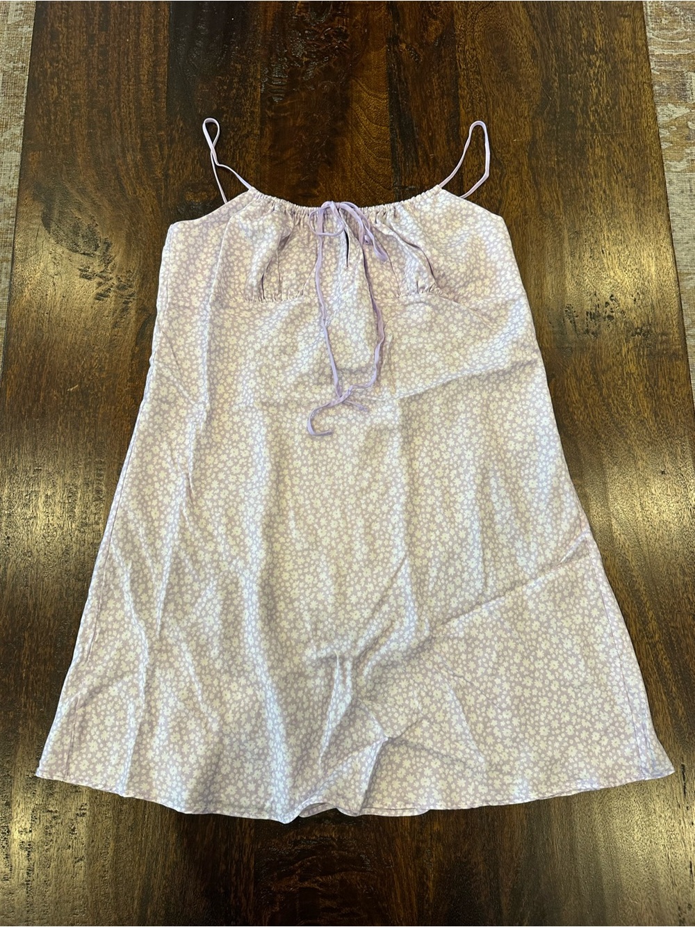 PINK Victorias Secret lavender lilac floral camisole nightgown - Picture 2 of 6